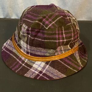 M/L Coach Plaid Purple Bucket Hat. Looks to never been worn
